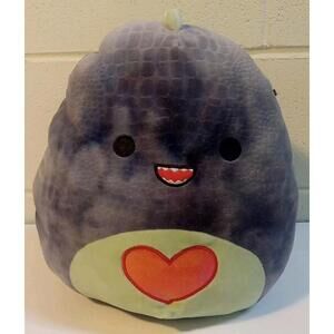 Squishmallows Valentine's XANDER The Dinosaur 12" Gray Plush ❤️ Clean